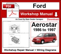 Ford Aerostar Service Repair Workshop Manual